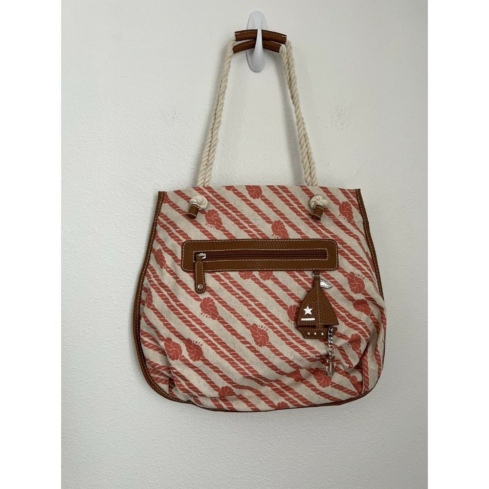 Rafe New York Exclusively For Clarins Nautical Sailboat Canvas Shoulder Bag